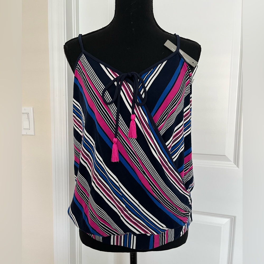 Tart Striped Wrap Top